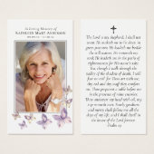 Butterflies Foto Memorial Prayer Kaart (Voorkant /achterkant)