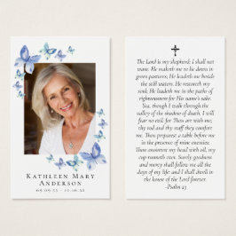 Butterflies Foto Memorial Prayer Kaart