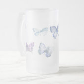 'Butterflies' Frosted Glass Mok (Voorkant links)