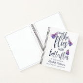 Butterflies Funeral Memorial Guest Book Notitieboek (Binnen)