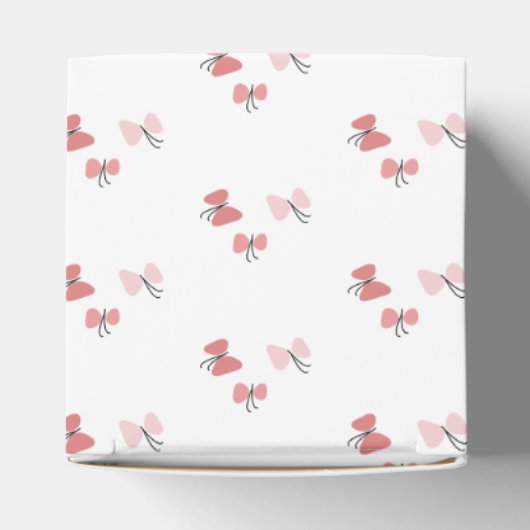 Butterflies Garden Birthday Pink Favor Box Bedankdoosjes (Bovenkant)