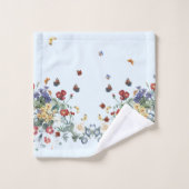 Butterflies Garden Flowers Bath Towel Set Bad Handdoek (Wasdoekje)