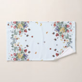Butterflies Garden Flowers Bath Towel Set Bad Handdoek (Handdoek)