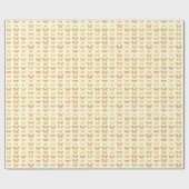 Butterflies, geel, goud en sinaasappel cadeaupapier (Vlak)