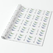 Butterflies gepersonaliseerde naam cadeaupapier (Uitgerold)