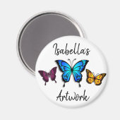 Butterflies Gepersonaliseerde Naam Magneet (Voorkant / Achterkant)
