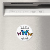 Butterflies Gepersonaliseerde Naam Magneet (Insitu (Vaatwasser))