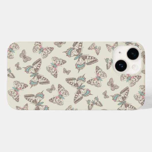 Butterflies gevlekt met bruine bijen Case-Mate iPhone case (Achterkant (horizontaal))