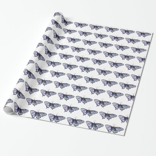 Butterflies Gift Wrap Cadeaupapier (Uitgerold)