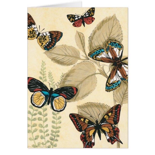 Butterflies glijdend over bladeren (Voorkant)