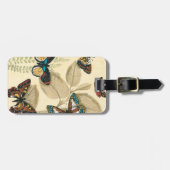 Butterflies glijdend over bladeren bagagelabel (Voorkant horizontaal)