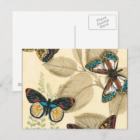 Butterflies glijdend over bladeren briefkaart (Voorkant / Achterkant)