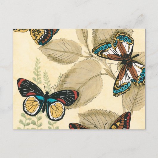 Butterflies glijdend over bladeren briefkaart (Voorkant)