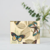 Butterflies glijdend over bladeren briefkaart (Staand voorkant)