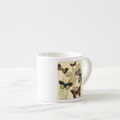 Butterflies glijdend over bladeren espresso kop (Voorkant rechts)