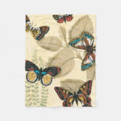 Butterflies glijdend over bladeren fleece deken (Voorkant)
