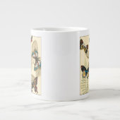 Butterflies glijdend over bladeren grote koffiekop (Voorkant)