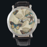 Butterflies glijdend over bladeren horloge<br><div class="desc">Als u niet weet hoe prachtige vlinders dit schilderij u zal helpen begrijpen. Megan Meagher creëerde een prachtige renditie van een groep vlinders die over bladeren zweefden. Een prachtig kunstwerk om je thuis in te zetten!</div>