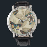 Butterflies glijdend over bladeren horloge<br><div class="desc">Als u niet weet hoe prachtige vlinders dit schilderij u zal helpen begrijpen. Megan Meagher creëerde een prachtige renditie van een groep vlinders die over bladeren zweefden. Een prachtig kunstwerk om je thuis in te zetten!</div>