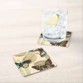 Butterflies glijdend over bladeren kartonnen onderzetters (Insitu)