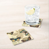 Butterflies glijdend over bladeren kartonnen onderzetters (Insitu)