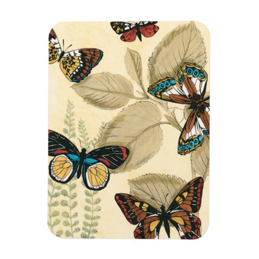 Butterflies glijdend over bladeren magneet (Verticaal)