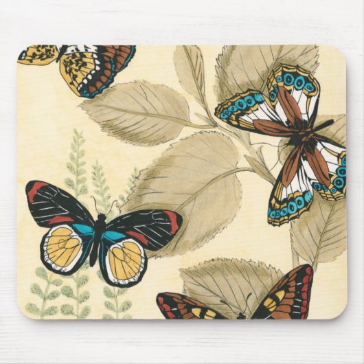 Butterflies glijdend over bladeren muismat (Voorkant)