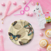 Butterflies glijdend over bladeren papieren bordje (Feest)