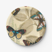 Butterflies glijdend over bladeren papieren bordje (Voorkant)