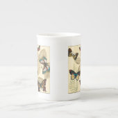 Butterflies glijdend over bladeren porselein kop (Voorkant)