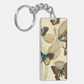 Butterflies glijdend over bladeren sleutelhanger (Voorkant Links)