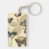 Butterflies glijdend over bladeren sleutelhanger (achterkant)