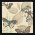 Butterflies glijdend over bladeren stenen onderzetter<br><div class="desc">Als u niet weet hoe prachtige vlinders dit schilderij u zal helpen begrijpen. Megan Meagher creëerde een prachtige renditie van een groep vlinders die over bladeren zweefden. Een prachtig kunstwerk om je thuis in te zetten!</div>