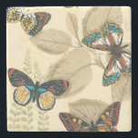 Butterflies glijdend over bladeren stenen onderzetter<br><div class="desc">Als u niet weet hoe prachtige vlinders dit schilderij u zal helpen begrijpen. Megan Meagher creëerde een prachtige renditie van een groep vlinders die over bladeren zweefden. Een prachtig kunstwerk om je thuis in te zetten!</div>