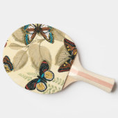 Butterflies glijdend over bladeren tafeltennisbatje (Zijkant)