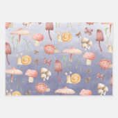 Butterflies Gnomes & Winged Fairies Garden Paars Inpakpapier Vel (Voorkant 3)