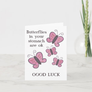 Butterflies Good Luck Card Kaart