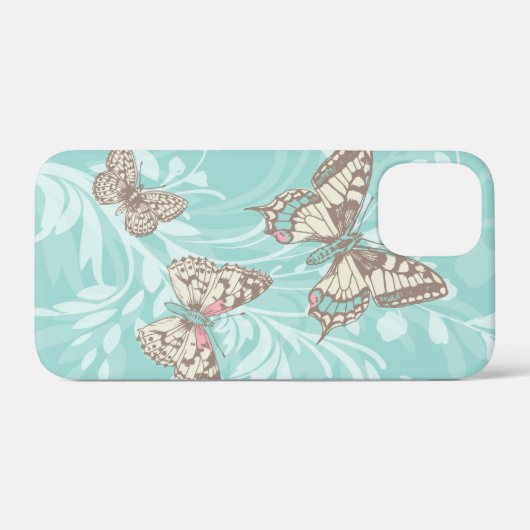 Butterflies grafische moderne florale aquarelzaak Case-Mate iPhone case (Achterkant (horizontaal))