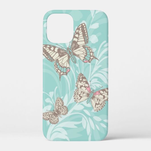 Butterflies grafische moderne florale aquarelzaak Case-Mate iPhone case (Achterkant)