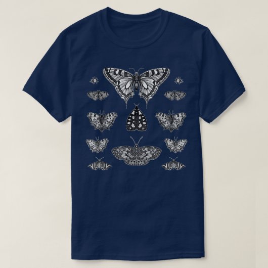 Butterflies Grunge Fairycore Aesthetic Dark Gothic T-shirt (Design voorkant)