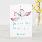 Butterflies | Happy Moederdag Kaart (Gele Bloem)