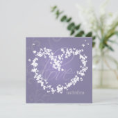 Butterflies hart/uitnodigingen kaart (Staand voorkant)