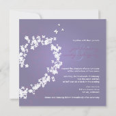 Butterflies hart/uitnodigingen kaart (Achterkant)