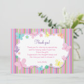 Butterflies Hartelijk dank Bedankkaart (Staand voorkant)