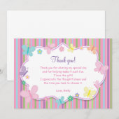 Butterflies Hartelijk dank Bedankkaart (Voorkant / Achterkant)