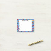 Butterflies, Hearts en Flowers Post het Nota's Post-it® Notes (Op bureau)