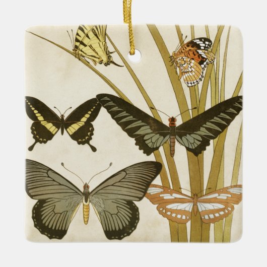 Butterflies Illustratie Keramisch Ornament (Voorkant)