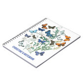 Butterflies Illustratie met Naam op een Notitieboek (Linkerzijde)