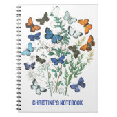 Butterflies Illustratie met Naam op een Notitieboek (Voorkant)