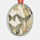 Butterflies Illustratie Metalen Ornament (Links)